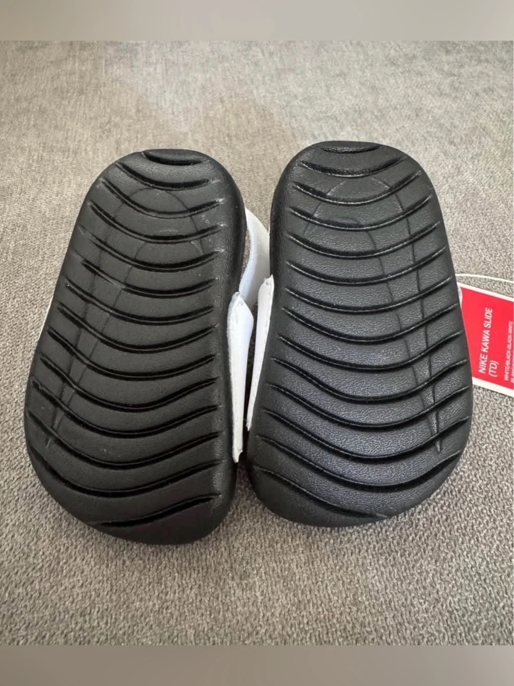 NEW! Nike Kids White and Black Slide Sandals